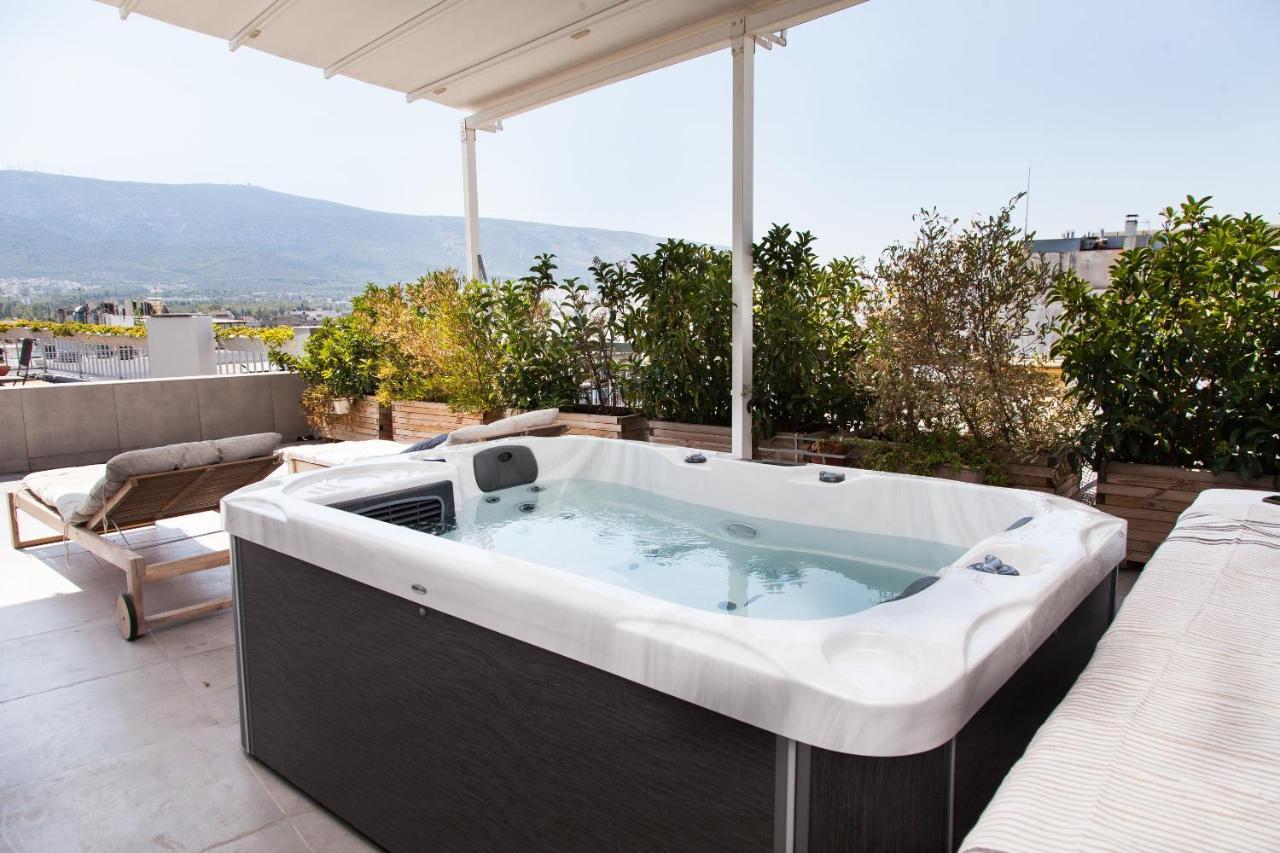 アテネGorgeous Penthouse With Private Jacuzzi And Amazing View!アパートメント エクステリア 写真