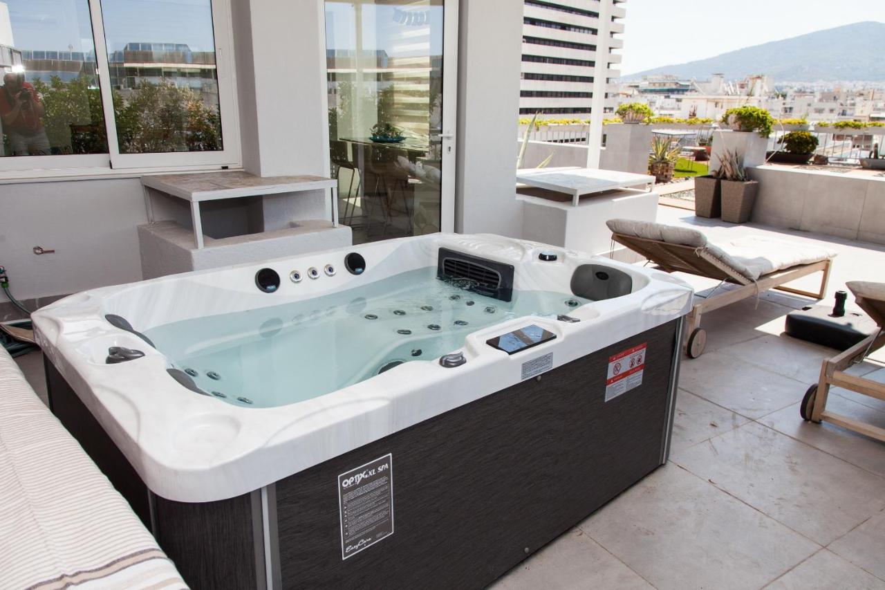 アテネGorgeous Penthouse With Private Jacuzzi And Amazing View!アパートメント エクステリア 写真